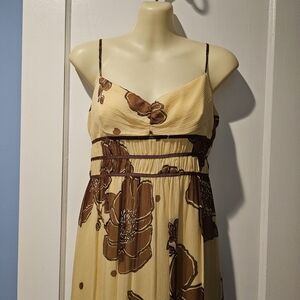 Nine West Silk Maxi Dress. Adjustable Straps, Side Zipper. Fully Lined.